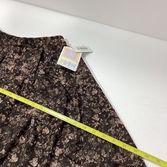 LuLaRoe Madison Skirt Brown Floral L NWT - Picture 11 of 13